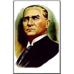 ZC Bayrak Mustafa Kemal Atatürk Portre Raşel Dijital Baskı Bayrak