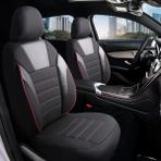Z&C MAXTECH Chery Tiggo Uyumlu Özel Tasarım Oto Koltuk Kılıfı Seti Simple - Siyah - Kırmızı
