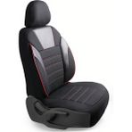 Z&C MAXTECH Mazda Lantis Deri Detaylı Özel Tasarım Oto Koltuk Kılıfı Seti Simple - Siyah - Kırmızı