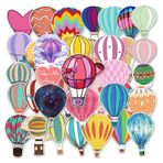 ZCGONG Çocuklar için Balon Çıkartmaları 50 ADET Baskı Sıcak Hava Balonu Şekilli Sevgililer Hediyeleri Çıkartmalar Dekorasyon Dizüstü Bilgisayarlar, Gitar, Motosiklet, Kaykay, Bagaj, Telefon Kılıfı