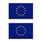 Zcketo 2 adet Avrupa Birliği 3D PVC kauçuk bayrak yaması, ağır sağlam malzeme, kanca arka yüzü, ilmiksiz, taktik mavi, AB amblemi, kıyafet, çanta, sırt çantası, üniforma yelek
