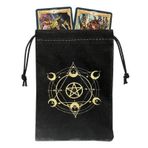 ZCSXK İpli Tarot Çantaları, Tarot İpli Kese | İpli Kadife Tarot Takı Kesesi,Çok Fonksiyonlu Tarot Kart Tutucu, Oracle Kartları Takı Çantaları, Tarot ve Zar Çantası, Yumuşak Tarot Aksesuarları
