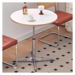 ZCXMNL Modern Ahşap Yuvarlak Yemek Masası, Orta Küçük Alan Ofis Vurgulu Sehpalar Mutfak Odası Oturma Odası İçin (Beyaz-A, 80 cm)