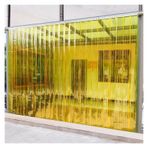 ZCXMNL Şeffaf Plastik Şerit Perde PVC Isı Yalıtımlı Kapı Perdesi Şeritleri Kalınlığı Pürüzsüz Su Geçirmez Kapı Perdeleri Dondurucu Kapılar için Depo Kapıları (1,2 x 2 m)