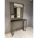ZDESIGN HOME Eskıtme Gold Dresuar Takım - Eskitme Altın