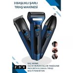 Zdk 3 Başlıklı Saç Sakal Burun Kılı Alma Tıraş Makinesi Multi Fonksiyonel Tıraş