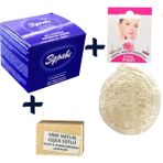Zdrave Krem Set Eşşek Sütlü Sabun Yüz Temizleme Pedi (Loofah Pon Pon) 30 Ml.