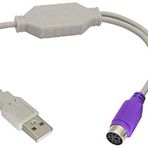 zdyCGTIME 12 inç Beyaz PS/2 USB Adaptörü Klavye ve Fare Dönüştürücü Kablo, USB Erkek - Çift PS2 Dişi Y-Splitter Kablo, Destek Win98/ME/2000/XP/7/8/8.1 vb (30 cm/1 adet)