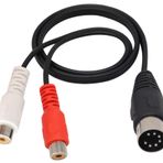 zdyCGTime RCA - 7 Pin Din Uzatma Kablosu, 7PIN DIN 1 Fiş 2 RCA Soket Ses Adaptörü Kablosu, Bang & Olufsen B & O-, Naim-, Quad.Stereo Sistemleri ile Uyumlu (0,5 m / 1,5 fit)