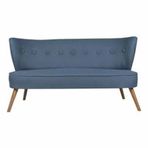 Ze10 Design Bienville Loveseat Gece Mavisi İkili Koltuk