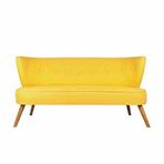 Ze10 Design Bienville Loveseat Sarı İkili Koltuk