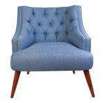 Ze10 Design Lamont Indigo Mavi Tekli Koltuk