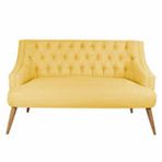 ZE10 Design Sarı Lamont Loveseat İkili Kanepe