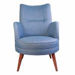 Ze10 Design Victoria Indigo Mavi Tekli Koltuk