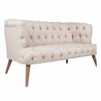 Ze10 West Monroe Loveseat Krem İkili Koltuk