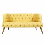 Ze10 West Monroe Loveseat Sarı İkili Koltuk