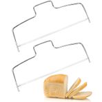 Zeayebsr 2 adet yer kesici, pasta tabanı kesici, kesme yardımcısı, pasta kesici, dişli kesme teli, pasta aksesuarı, pasta mutfak bıçağı, pasta kesici
