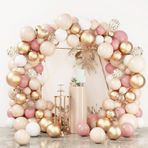 Zeaying 102 adet balon çelengi, pembe, kayısı balonları, balon çelenk seti, kız çocukları için, retro, boho, düğün, baby shower gelin nişan yıl dönümü bayan, bebek partisi, doğum günü dekorasyonu