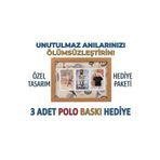 ZEAYSHOP Ahşap Mandallı Anı Panosu Çerçevesi + 3 Polo Baskı Fotoğraf Hediye
