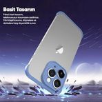 Zebana Apple iPhone 11 Pro Max ile Uyumlu Kılıf Zebana Corner Pad (Kamera ve Köşe Koruyucu) Sierra Mavisi