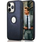 Zebana Apple iPhone 11 Pro Max Lacivert Business Deri Cep Telefonu Kılıfı