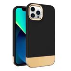 Zebana Apple iPhone 13 Pro Max Siyah Gold Stil Silikon Kılıf