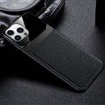 Zebana Apple iPhone 13 Pro Max Siyah Lens Deri Kılıf