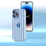 Zebana Apple iPhone 15 Pro ile Uyumlu Kılıf Zebana Bumper Silikon Kılıf (Kamera Lens Korumalı) Açık Mavi