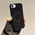 Zebana Apple iPhone 16e ile Uyumlu Kılıf Zebana Vivid M-Safe Silikon Kılıf Siyah