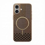 Zebana Apple iPhone 17 ile Uyumlu Kılıf Zebana Vionix M-Safe Silikon Kılıf Desert Titanyum