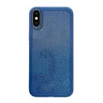Zebana Apple iPhone X Uyumlu Kılıf Zebana Işıltım Silikon Kılıf (Kamera Lens Korumalı) Açık Mavi