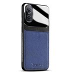 Zebana Huawei Nova 9 SE ile Uyumlu Kılıf Zebana Lens Deri Kılıf Lacivert