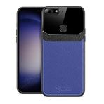 Zebana Huawei Y7 2018 ile Uyumlu Kılıf Zebana Lens Deri Kılıf Lacivert