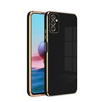 Zebana Samsung Galaxy A04S ile Uyumlu Kılıf Zebana Golden Silikon Kılıf Siyah