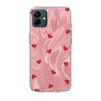 Zebana Samsung Galaxy A06 ile Uyumlu Kılıf Zebana Pink Heart Silikon Kılıf Kırmızı