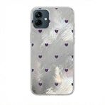 Zebana Samsung Galaxy A06 ile Uyumlu Kılıf Zebana Pink Heart Silikon Kılıf Lila