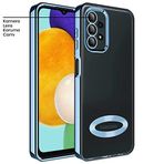 Zebana Samsung Galaxy A13 4G ile Uyumlu Kılıf Zebana Glint Silikon Kılıf Açık Mavi