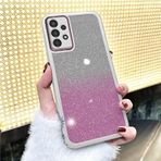 Zebana Samsung Galaxy A13 4G ile Uyumlu Kılıf Zebana Işıltım Silikon Kılıf - Kamera Lens Korumalı Lila