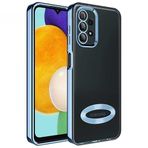 Zebana Samsung Galaxy A13 ile Uyumlu Kılıf Zebana Glint Silikon Kılıf Açık Mavi