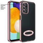 Zebana Samsung Galaxy A13 ile Uyumlu Kılıf Zebana Glint Silikon Kılıf Rose Gold