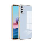 Zebana Samsung Galaxy A14 ile Uyumlu Kılıf Zebana Golden Silikon Kılıf Açık Mavi