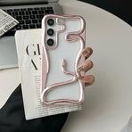 Zebana Samsung Galaxy A15 5G ile Uyumlu Kılıf Zebana 3D Snake Silikon Kılıf Rose Gold