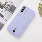 Zebana Samsung Galaxy A15 ile Uyumlu Kılıf Zebana Kartlıklı Sweet Yumuşak Silikon Kılıf Lila