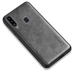 Zebana Samsung Galaxy A20S Gri Lüx Deri Kılıf