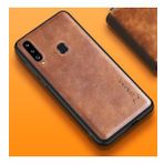 Zebana Samsung Galaxy A20S Kahverengi Lüx Deri Kılıf