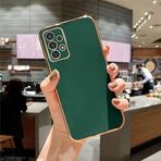 Zebana Samsung Galaxy A23 ile Uyumlu Kılıf Zebana Golden Silikon Kılıf Yeşil