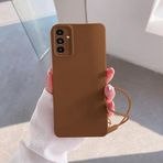 Zebana Samsung Galaxy A34 ile Uyumlu Kılıf Zebana Love Yumuşak Silikon Kılıf Kahverengi