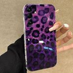 Zebana Samsung Galaxy A34 ile Uyumlu Kılıf Zebana Luxe Leopard Silikon Kılıf Mor