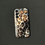 Zebana Samsung Galaxy A34 ile Uyumlu Kılıf Zebana Luxe Leopard Silikon Kılıf Siyah