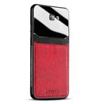 Zebana Samsung Galaxy J4 Plus ile Uyumlu Kılıf Zebana Lens Deri Kılıf Kırmızı